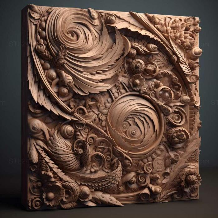 Patterns and decorations (stl Pinaxister 3, PATTERN_515) 3D models for cnc